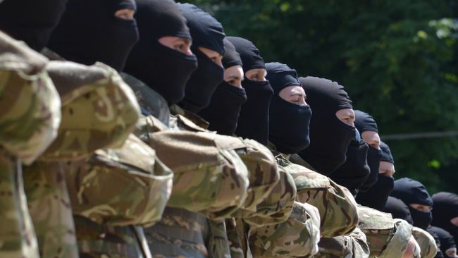 Бойцы батальона “Азов” приняли присягу в Киеве. 2014 год