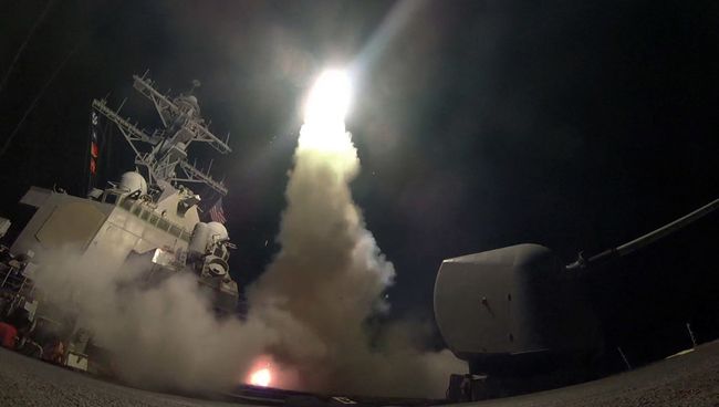 Запуск ракеты с эсминца USS Porter (DDG 78) в Средиземном море. Архивное фото Запуск ракеты с эсминца USS Porter (DDG 78) в Средиземном море. Архивное фото