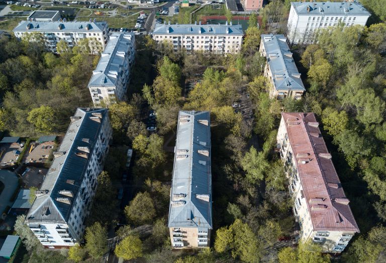 Пятиэтажные жилые дома в районе Мневники в Москве, включенные в программу реновации Пятиэтажные жилые дома в районе Мневники в Москве, включенные в программу реновации