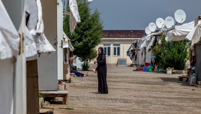 Лагерь для беженцев в Килисе, Турция. Архивное фото Лагерь для беженцев в Килисе, Турция. Архивное фото