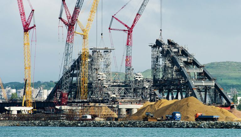 Строительство моста через Керченский пролив в Крыму Строительство моста через Керченский пролив в Крыму