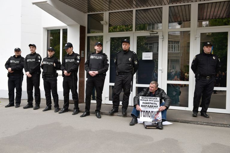 Акция с требованием отставки главы МВД Украины Арсена Авакова в Киеве