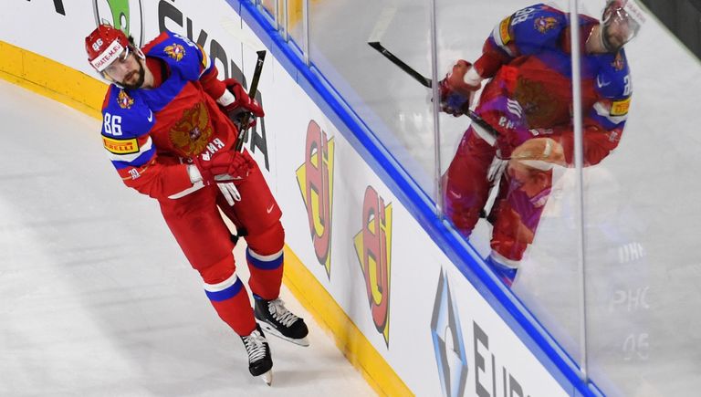Игрок сборной России Никита Кучеров в матче группового этапа чемпионата мира по хоккею 2017 между сборными командами России и Дании Игрок сборной России Никита Кучеров в матче группового этапа чемпионата мира по хоккею 2017 между сборными командами России и Дании