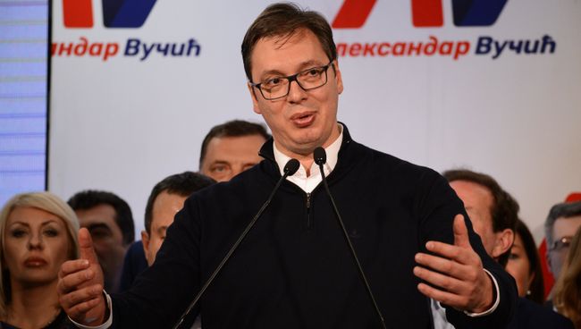 Председатель правительства Сербии Александр Вучич. Архивное фото Председатель правительства Сербии Александр Вучич. Архивное фото