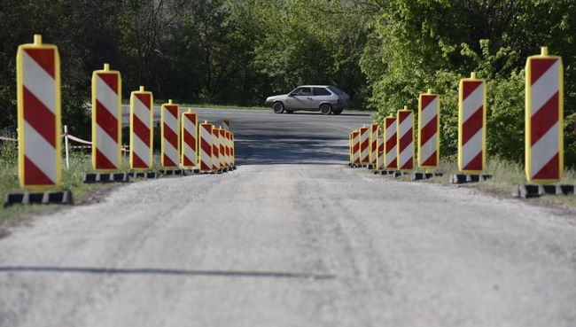Участок строительства федеральной трассы Таврида в Крыму. Архивное фото Участок строительства федеральной трассы Таврида в Крыму. Архивное фото
