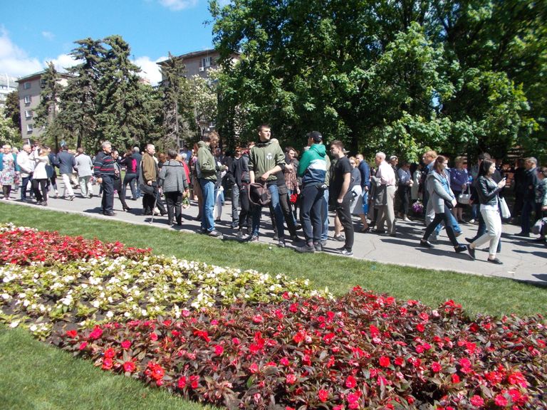 Члены националистической радикальной группировки С14 (СИЧ), участвовавшие в Днепре в День Победы в акциях по срыву Марша Победы