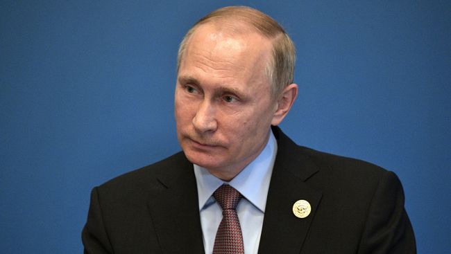 Президент РФ Владимир Путин во время Международного форума Один пояс, один путь в Пекине. 15 мая 2017