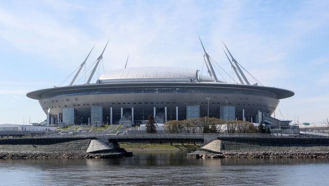 Стадион Санкт-Петербург Арена на Крестовском острове в Санкт-Петербурге. Архивное фото Стадион Санкт-Петербург Арена на Крестовском острове в Санкт-Петербурге. Архивное фото