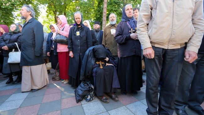 Акция прихожан Украинской православной церкви Московского патриархата в Киеве Акция прихожан Украинской православной церкви Московского патриархата в Киеве