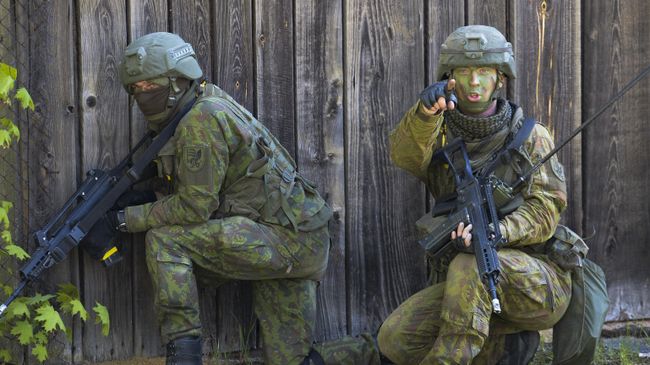 Эстонские военные. Архивное фото Эстонские военные. Архивное фото