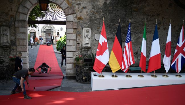 Подготовка к саммиту G7 в Италии Подготовка к саммиту G7 в Италии