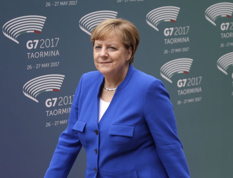 Канцлер Германии Ангела Меркель на саммите Большой семерки в Таормине, Италия. 26 мая 2017 Канцлер Германии Ангела Меркель на саммите Большой семерки в Таормине, Италия. 26 мая 2017