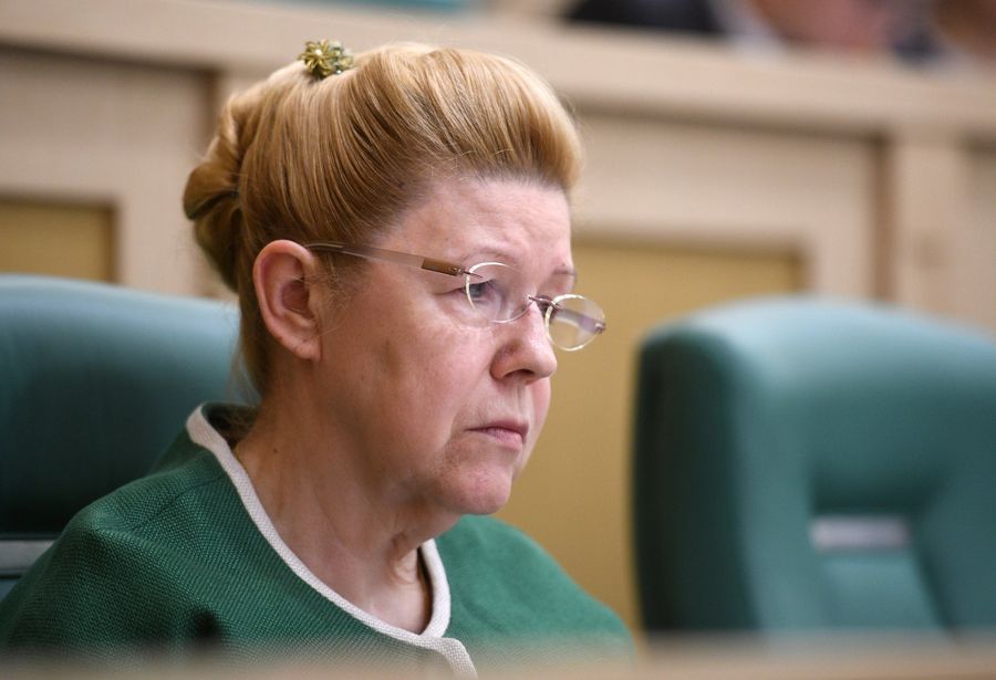 Елена Мизулина во время заседания на тему: Формирование современной системы безопасного отдыха и оздоровления детей