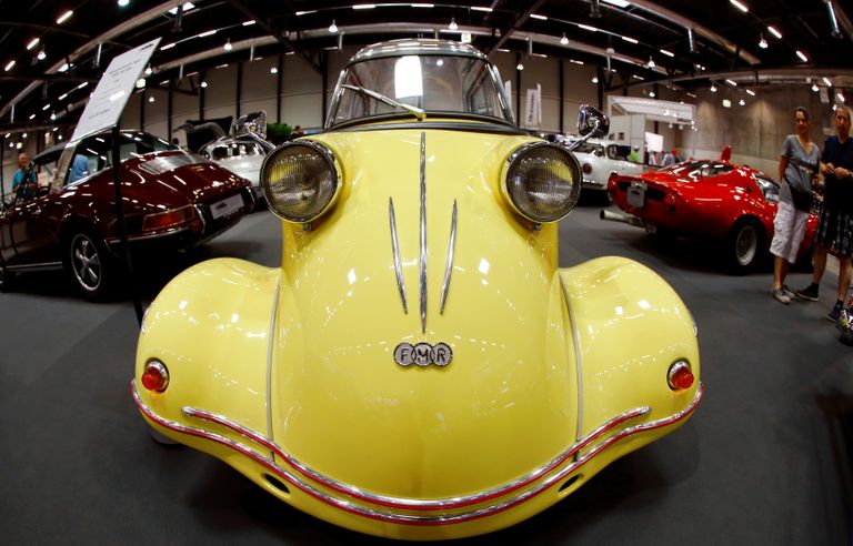 Автомобиль Messerschmitt Tiger FMR TG 500 на выставке классических автомобилей в швейцарском Люцерне Автомобиль Messerschmitt Tiger FMR TG 500 на выставке классических автомобилей в швейцарском Люцерне