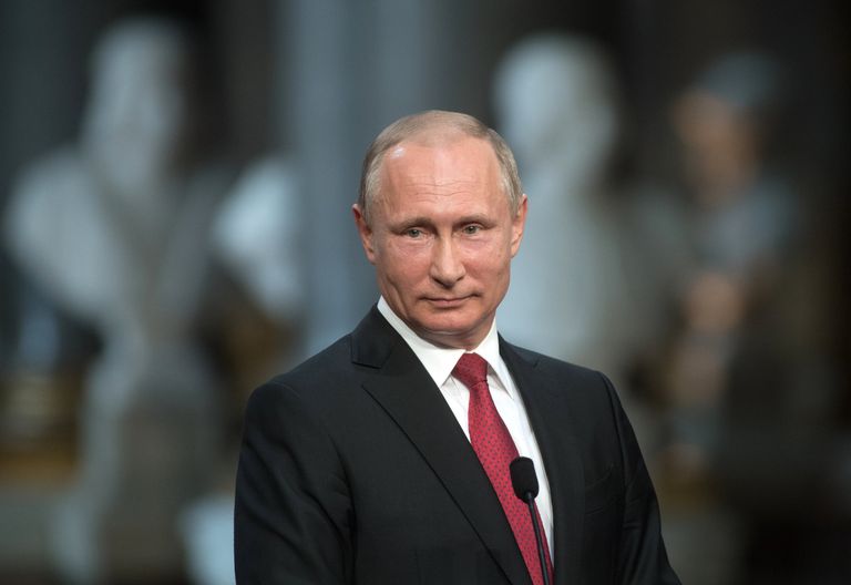 Владимир Путин во время совместной пресс-конференции по итогам российско-французских переговоров в Версальском дворце. 29 мая 2017