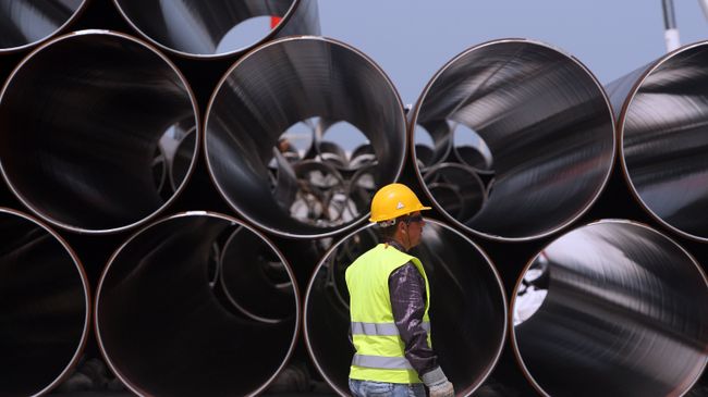 Строительство Трансадриатического газопровода. Архивное фото Строительство Трансадриатического газопровода. Архивное фото