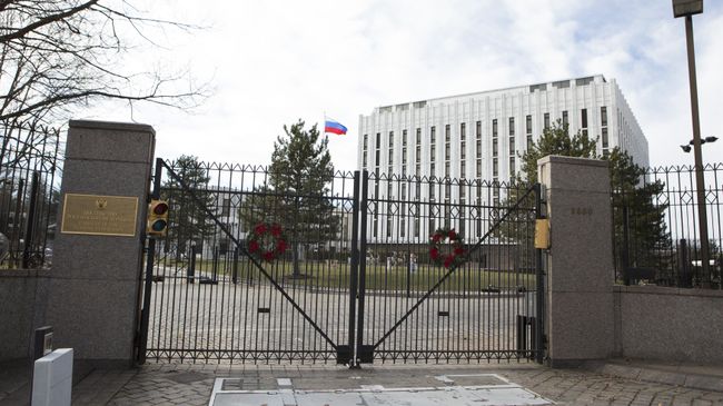 Посольство России в Вашингтоне, США. Архивное фото Посольство России в Вашингтоне, США. Архивное фото