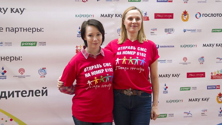 Соучредители фонда Подари жизнь Чулпан Хаматова и Дина Корзун