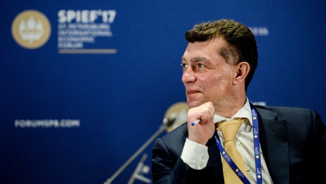 Министр труда и социальной защиты Российской Федерации Максим Топилин на Санкт-Петербургском международном экономическом форуме 2017