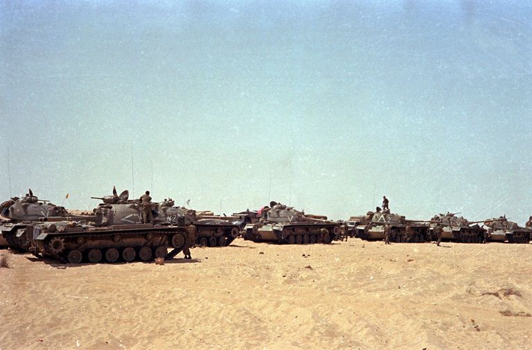 Израильские танки во время шестидневной войны. 1967 год 