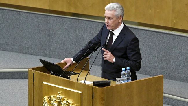Мэр Москвы Сергей Собянин на парламентских слушаниях в Государственной Думе РФ по реновации жилья в Москве. 6 июня 2017 Мэр Москвы Сергей Собянин на парламентских слушаниях в Государственной Думе РФ по реновации жилья в Москве. 6 июня 2017