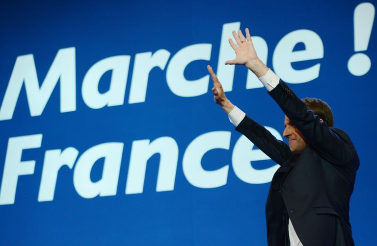 Лидер движения En Marche Эммануэль Макрон