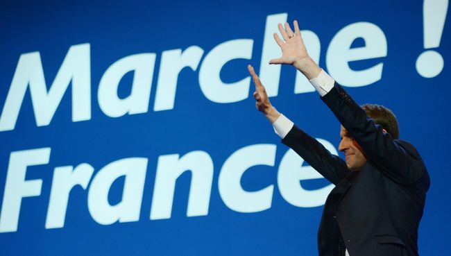 Лидер движения En Marche Эммануэль Макрон. Архивное фото Лидер движения En Marche Эммануэль Макрон. Архивное фото