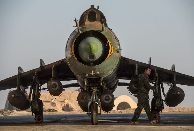 Самолет Су-22 сирийских ВВС