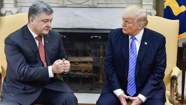 Встреча президента США Дональда Трампа и президента Украины Петра Порошенко в Белом доме. Архивное фото