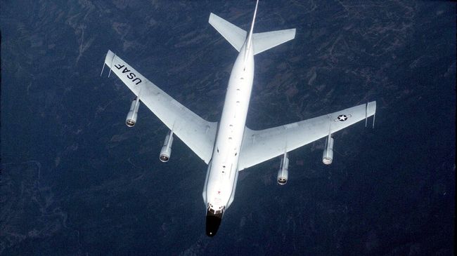 Американский самолет-разведчик RC-135. Архивное фото Американский самолет-разведчик RC-135. Архивное фото