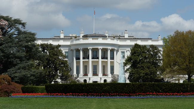 Здание Белого дома в Вашингтоне, США. Архивное фото Здание Белого дома в Вашингтоне, США. Архивное фото