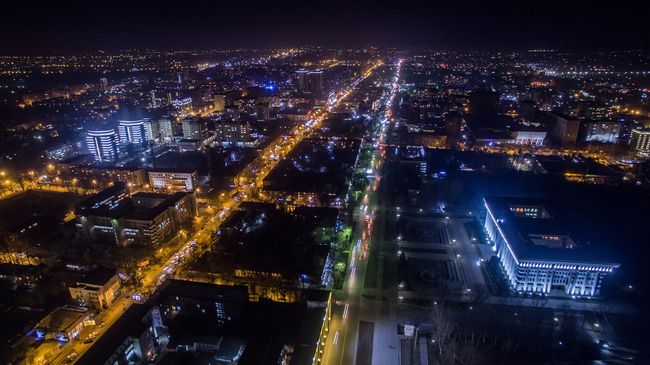 Вид на ночной Бишкек. Архивное фото