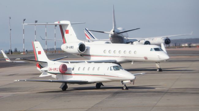 Самолеты Cessna 560XL Citation XLS Plus (на первом плане) и Gulfstream 550. Архивное фото