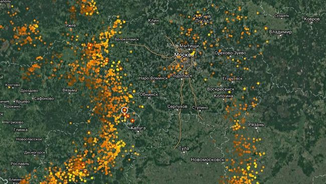 Скриншот сайта lightningmaps.org Скриншот сайта lightningmaps.org