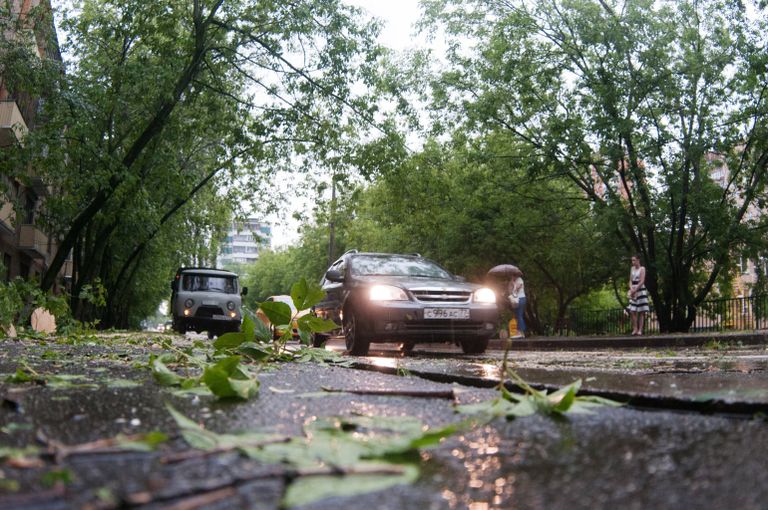 Последствия урагана в Москве Последствия урагана в Москве