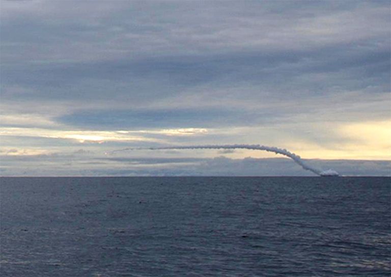 Ракетная стрельба атомного подводного крейсера Смоленск СФ