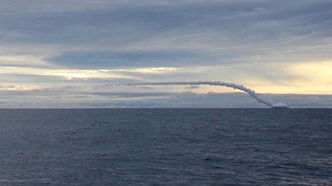 Ракетная стрельба атомного подводного крейсера Смоленск СФ. Архивное фото Ракетная стрельба атомного подводного крейсера Смоленск СФ. Архивное фото