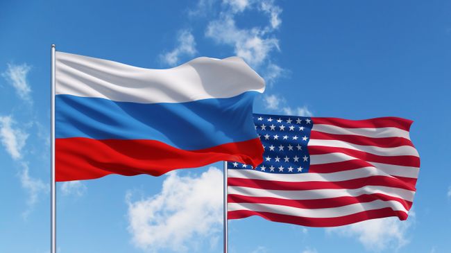 Флаги России и США Флаги России и США