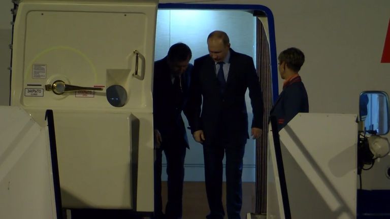 Прибытие  Владимира Путина в Гамбург на саммит G20