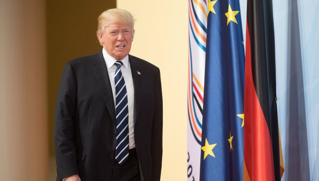 Президент США Дональд Трамп на саммите G20 в Гамбурге. 7 июля 2017 Президент США Дональд Трамп на саммите G20 в Гамбурге. 7 июля 2017