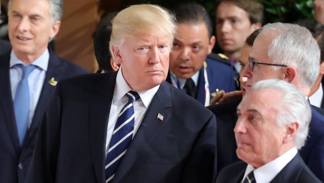 Дональд Трамп на саммите G20 в Гамбурге. Архивное фото Дональд Трамп на саммите G20 в Гамбурге. Архивное фото
