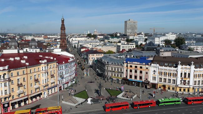 Вид на улицу Баумана в Казани