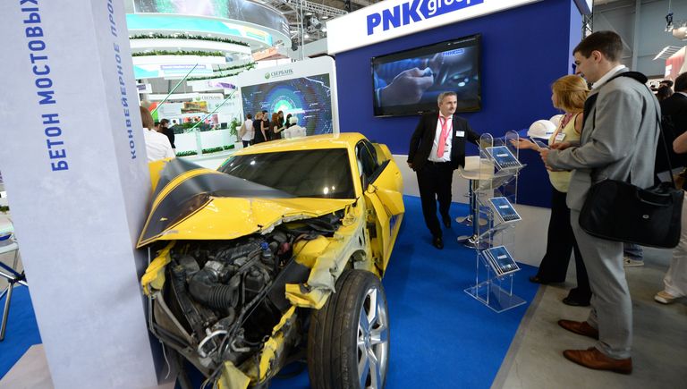 Стенд PNK Group в экспозиции на 8-й Международной промышленной выставке Иннопром - 2017 в международном выставочном центре Екатеринбург-ЭКСПО