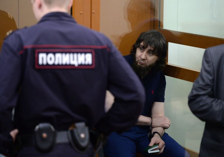  Заур Дадаев  во время оглашения приговора по делу об убийстве Бориса Немцова. 13 июля 2017