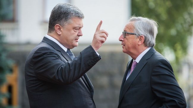 Президент Украины Петр Порошенко и президент Еврокомиссии Жан-Клод Юнкер. Архивное фото Президент Украины Петр Порошенко и президент Еврокомиссии Жан-Клод Юнкер. Архивное фото