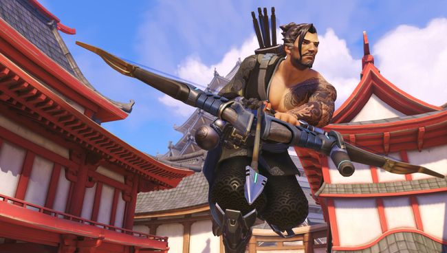 Скриншот игры Overwatch с изображением героя Hanzo Скриншот игры Overwatch с изображением героя Hanzo