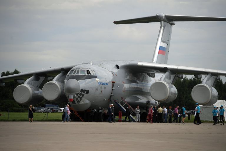 Самолет ИЛ-76 МД на Международном авиационно-космическом салоне МАКС-2017 в Жуковском. 18 июля 2017 Самолет ИЛ-76 МД на Международном авиационно-космическом салоне МАКС-2017 в Жуковском. 18 июля 2017