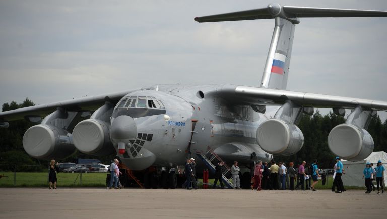 Самолет ИЛ-76 МД на Международном авиационно-космическом салоне МАКС-2017 в Жуковском. 18 июля 2017 Самолет ИЛ-76 МД на Международном авиационно-космическом салоне МАКС-2017 в Жуковском. 18 июля 2017
