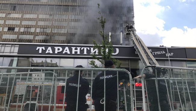 Пожар на улице Новый Арбат в Москве. 18 июля 2017 Пожар на улице Новый Арбат в Москве. 18 июля 2017