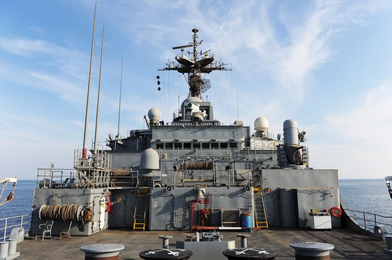 Лазерная пушка, установленная на борту корабля USS Ponce